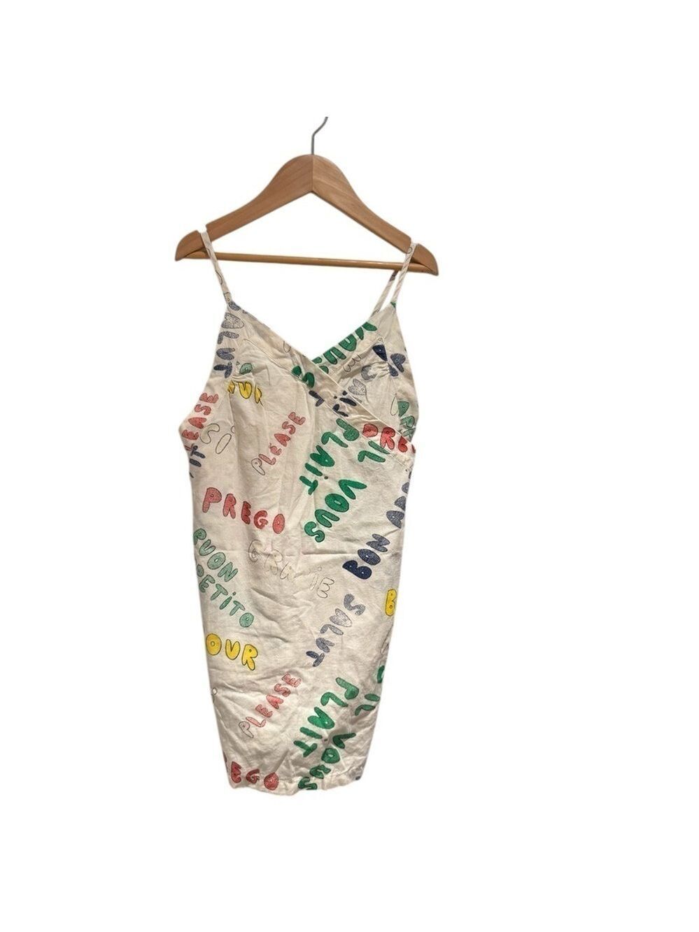 THE ANIMALS OBSERVATORY (TAO) lightweight cream base Italy themed dress - size 6